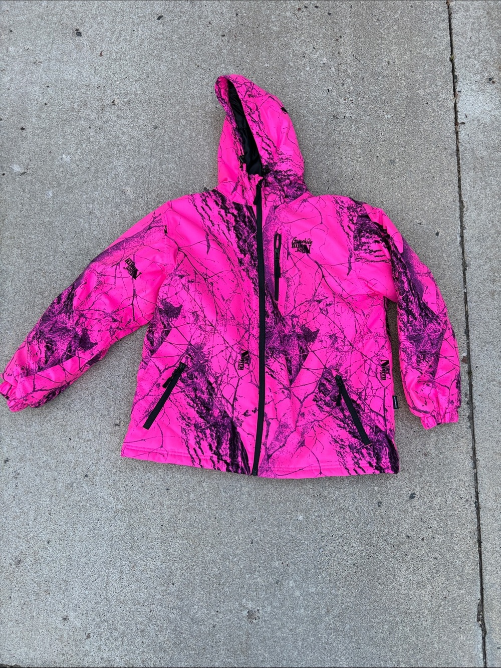 Women's Hot Pink Hooded Puffer Jacket